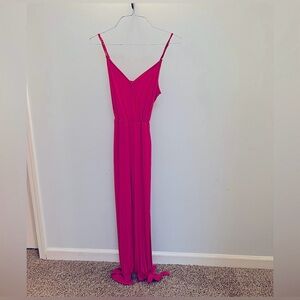 ⚡️(3/$15).  Venus Hot Pink jumpsuit. Size small.